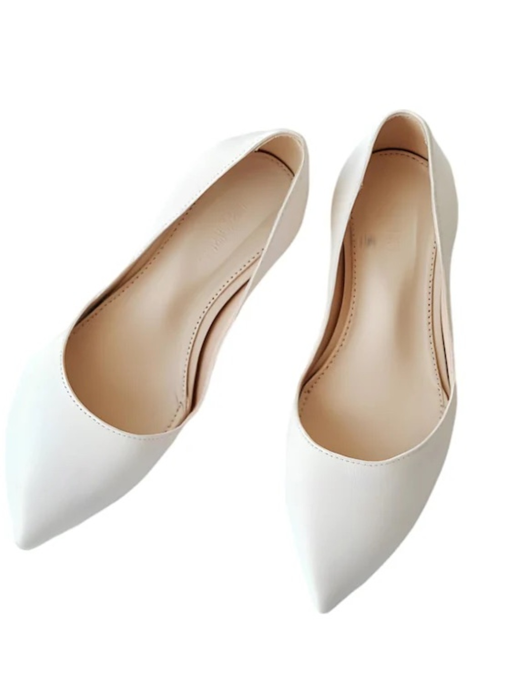 Amazon Women's Pointed Toe Flats - White